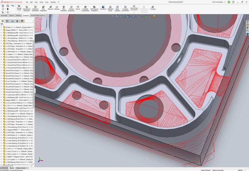 Integrazione Cad Cam SOLIDWORKS finestra